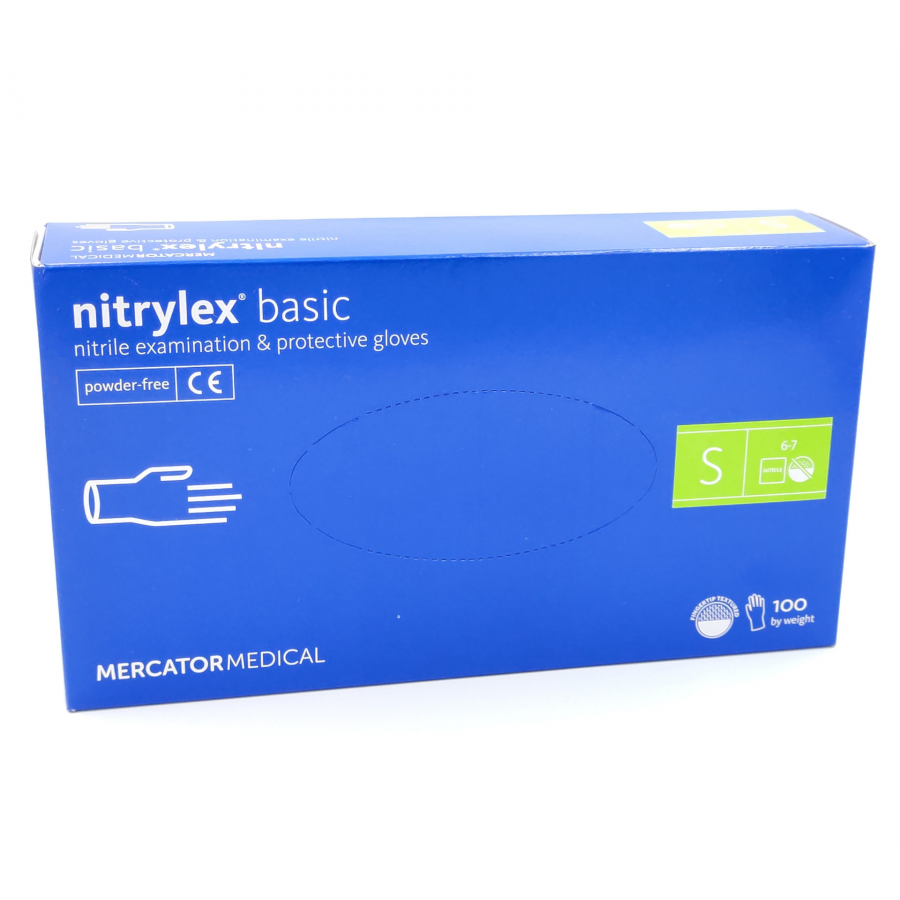 Rękawice Nitrylex basic,b/pudr.,diagn., S